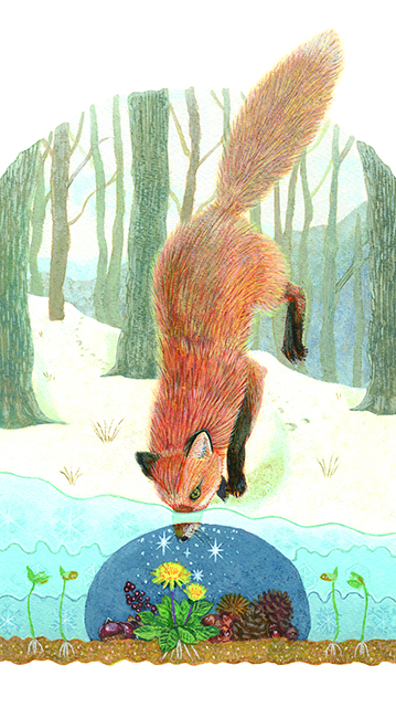 雪の下から芽吹く春