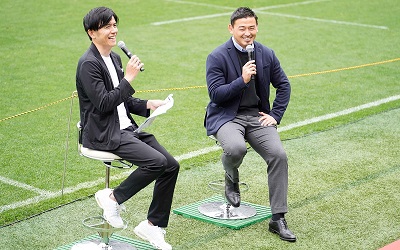 Talk show at Prince Chichibu Memorial Rugby Ground