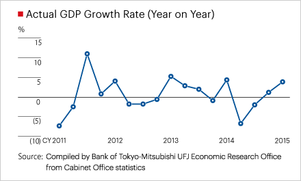 Actual GDP Growth Rate (Year on Year)