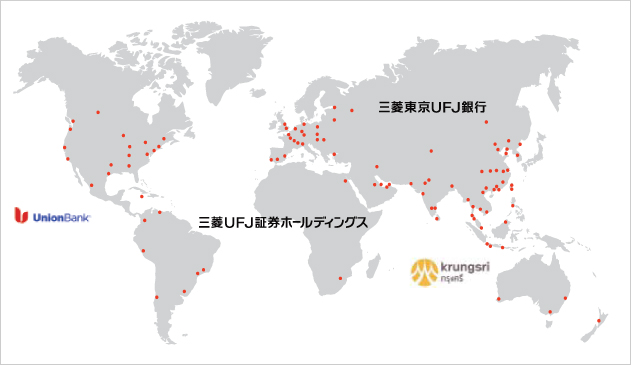 MUFGの総合力を支える主な事業会社